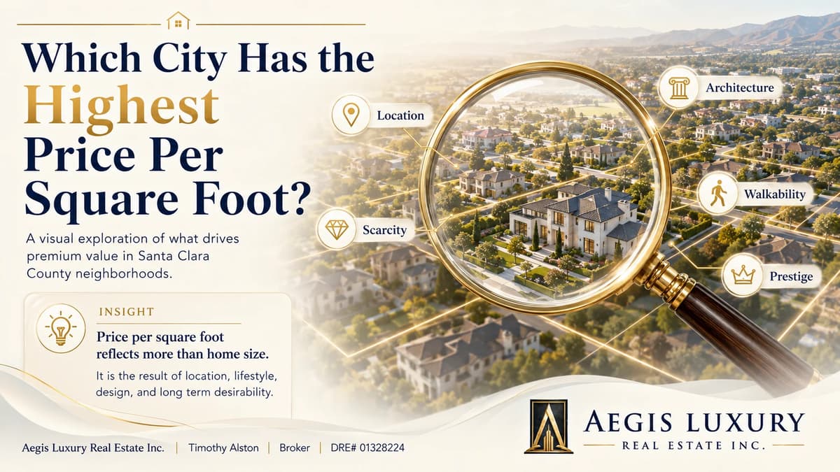 How much house does the money buy, four Santa Clara County homes shown with floor plans and interiors at increasing scale, labelled compact living, family home, expanded layout and estate scale