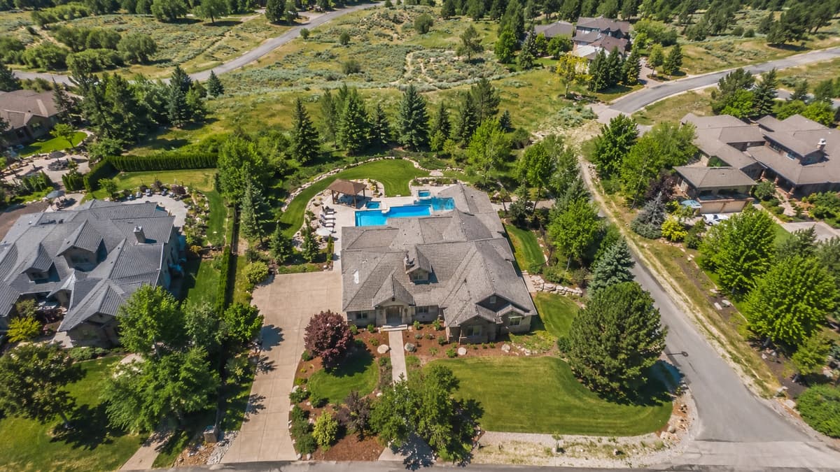 Aerial drone view